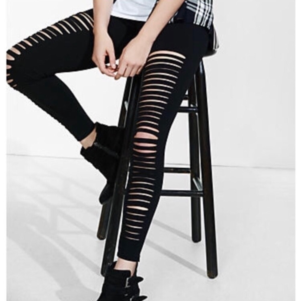 Express distressed leggings